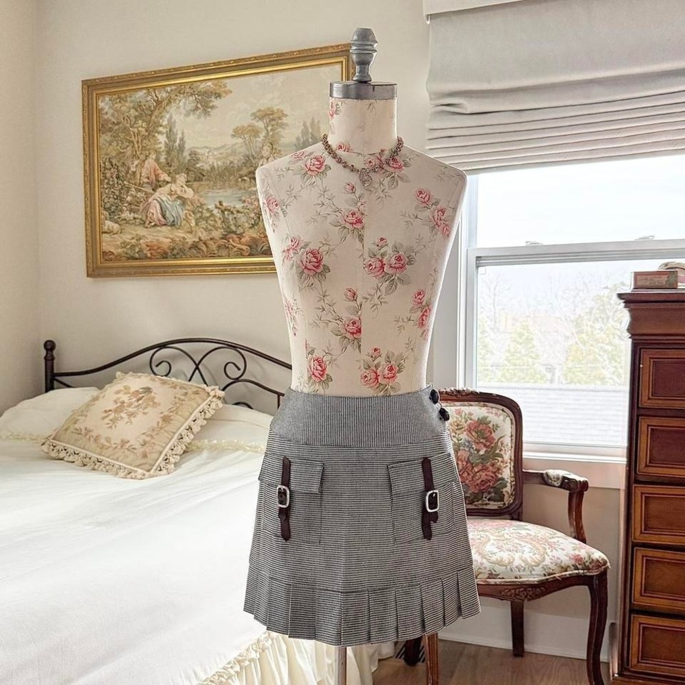 plaid mini skirt Y2K rachel mara plaid mini skirt